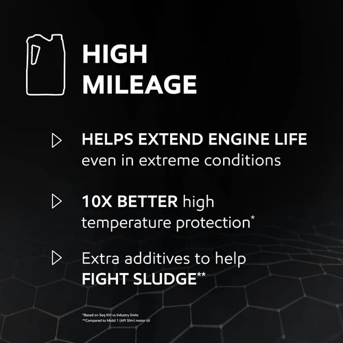 Miniatura 8 de Mobil 1 - Aceite sintético High Mileage 5W-20 para motor, 5 cuartos de galón, 2
