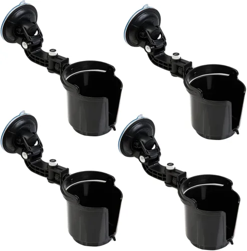 Miniatura 8 de VaygWay Soporte plegable empotrado para bebidas – Soporte plegable de calidad premium para botella de auto – Soporte ajustable negro para bebidas