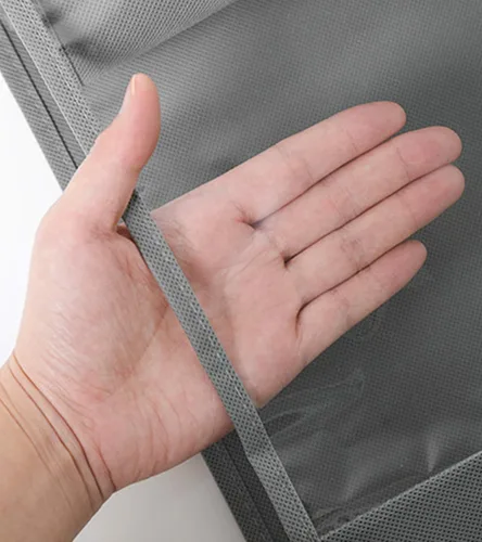 Miniatura 4 de Organizador de bolso de mano para colgar en el dormitorio, a prueba de polvo, para armario, clóset (negro, paquete de 2)