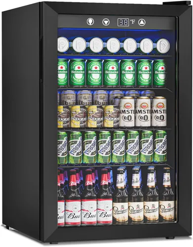Miniatura 13 de Feelfunn Refrigerador de Bebidas para 24 Latas - Mini Refrigerador con Control Digital de Temperatura, Nevera de Soda Vino Cerveza Bebidas