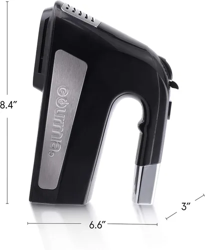 Miniatura 7 de Gourmia GHM2530 Mezclador de mano eléctrico iluminador con 6 velocidades + modo turbo - Potente motor de 300 vatios - Foco LED integrado - Incluye