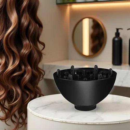 Miniatura 2 de Difusor de pelo, negro adaptable para secadores de pelo, difusor universal para secador de cuidado rizado, difusores y herramientas de peinado