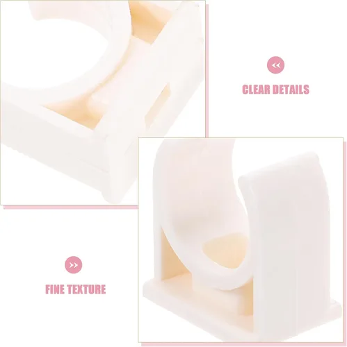 Miniatura 7 de Yardwe Abrazaderas de tubo de PVC de 1/2 pulgada, 200 piezas de soporte de tubo blanco en forma de U para fontanería, gas, instalación de agua