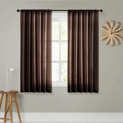 Miniatura 13 de MRTREES Cortinas transparentes de Aqua Blue, para cocina, de 36 pulgadas de longitud, cortinas transparentes de gasa con filtro de luz, cortinas