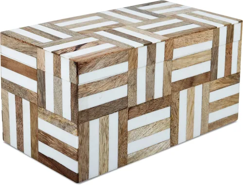 Miniatura 183 de Handicrafts Home Caja de recuerdo decorativa de 8 x 5 – Pequeña caja organizadora con tapa, almacenamiento decorativo Boho, caja de memoria retro