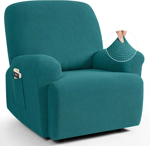 Miniatura 66 de TAOCOCO Funda reclinable de 4 piezas, funda elástica para sofá reclinable de 4 piezas, funda reclinable con 1 asiento, protector suave, fundas