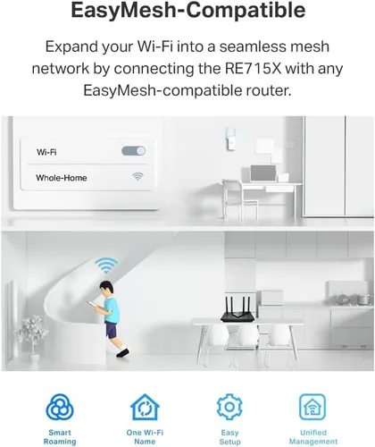 Miniatura 4 de TP-Link Extensor de alcance WiFi 6 AX3000 Elección del editor de PCMag Repetidor inalámbrico de doble banda con puerto Ethernet Hasta 2400