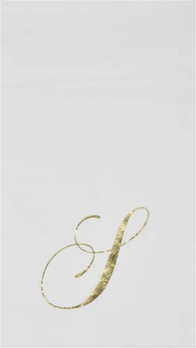 Miniatura 17 de Gift Boutique 100 Servilletas Doradas con Monograma para Invitados Letra B Paquete de Papel Desechable Elegante de Lámina Dorada Metálica Servilleta