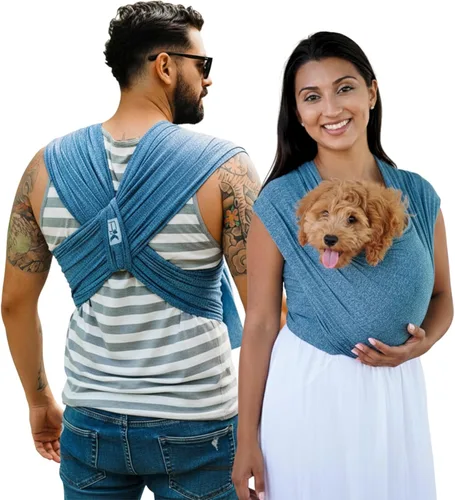 Transportador portátil anti ansiedad para mascotas Baby K'tan – Abrazadora portátil y ajustable para gatos y perros de pequeño a mediano tamaño