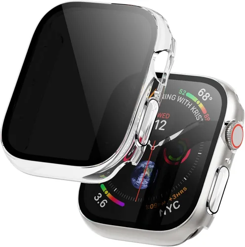 Miniatura 13 de Paquete de 2 fundas con protector de pantalla de privacidad para Apple Watch SE 3 (2025) / SE2 / SE/Series 6/5/4 de 1.575 pulgadas, funda protectora