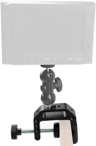 Miniatura 5 de CAMVATE Abrazadera C de aluminio con enchufe hembra de 1/4"-20 y 3/8"-16 para mesas de montaje en escritorio (2 piezas) - 2541