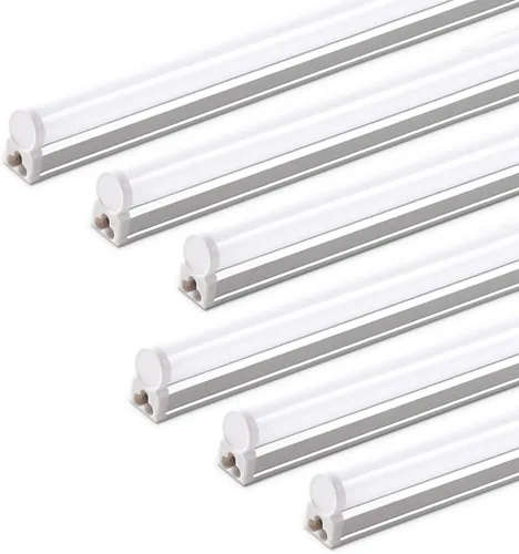 Miniatura 11 de Barrina T5 - Luz LED para tienda de 4 pies, 2 cables de alimentación de 6500 K, blanco súper brillante, 2200 lm, 20 W, lámpara de techo comercial