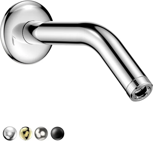 Miniatura 8 de HOPOPRO Brazo de ducha de 6 pulgadas con brida, brazo de cabezal de ducha angular de repuesto para montaje en pared para cabezal de ducha de mano