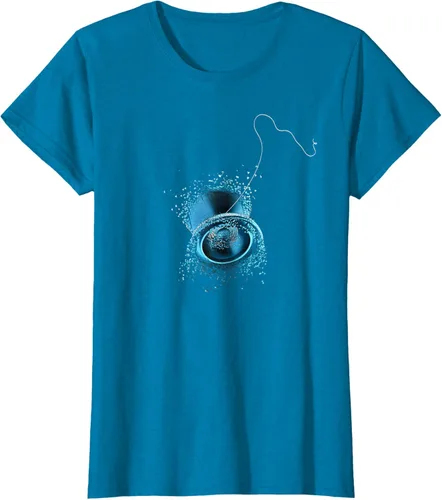 Miniatura 34 de Shattered Yo Yo - Camiseta de diseño azul impresionante, Negro, S