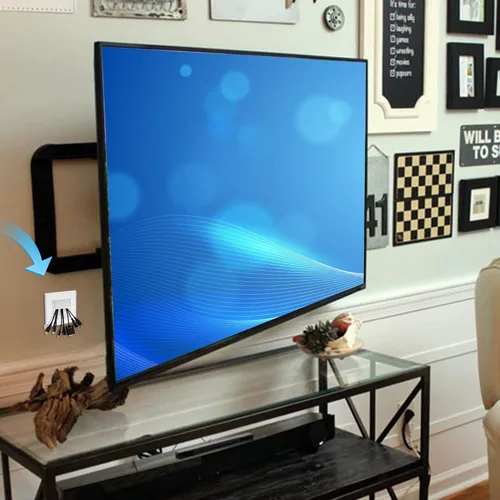 Miniatura 6 de Kit de organización de cables de pared - Ocultador de cables de TV para TV montado en la pared, incluye extensión de cable de TV de 6 pies y 2