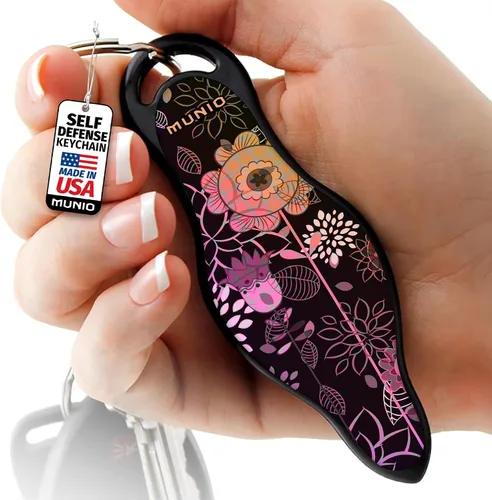 Miniatura 11 de MUNIO Llavero de autodefensa, elegante y portátil, herramienta de seguridad para mujeres y hombres, no letal, aprobado por la TSA, fabricado