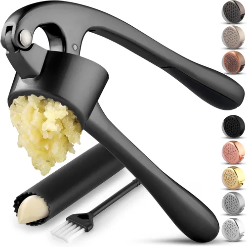 Miniatura 24 de Zulay Kitchen - Juego grande de prensa de ajo, cuenco más grande, acero inoxidable, a prueba de óxido, para lavavajillas, pica y exprime, limpieza