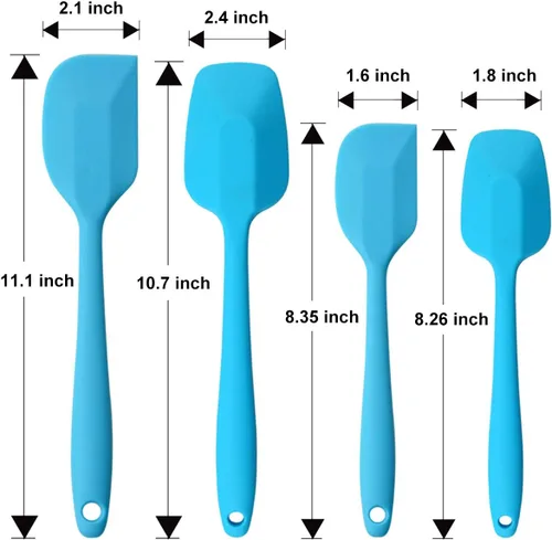 Miniatura 7 de Juego de espátulas de silicona, espátula de cuchara de goma, espátula resistente al calor, diseño de una pieza, espátula sin costuras, espátula