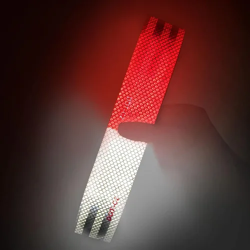 Cinta Reflectante para Exteriores Roja Blanca 1 pulgada X 150 pies (2 Rollos) Impermeable Autoadhesiva DOT-C2 Cinta de Seguridad Reflectante para
