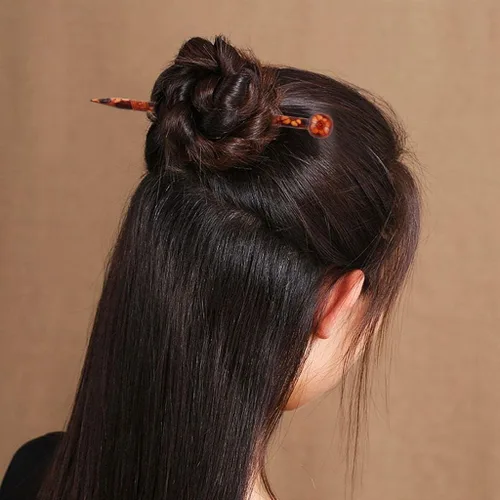 Miniatura 5 de 6 palillos de madera para el cabello, palillos japoneses para el cabello para mujer, hechos a mano, 5.1 in