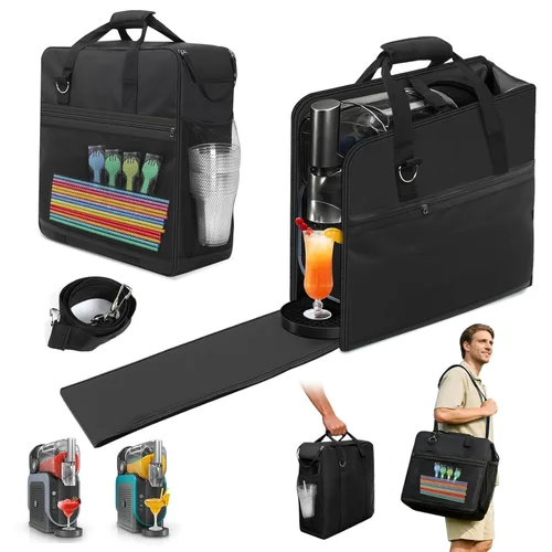 Bolsa de transporte para máquina Ninja Slushie FS301 y FS300 y FS305, funda de almacenamiento acolchada de viaje de apertura lateral, protector