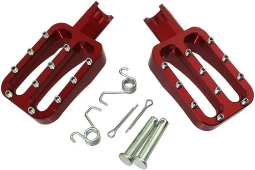 Miniatura 5 de Estriberas de aluminio CNC rojo para bicicleta de cross de fabricación china, 50 cc, 70 cc, 90 cc, 110 cc, 125 cc, 140 cc, 150 cc, 160 cc