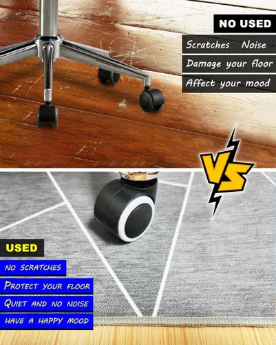Miniatura 5 de Tapete para silla de oficina para suelo de madera dura, tapete de piso de 55 x 35 pulgadas para silla de oficina, tapete para silla de escritorio