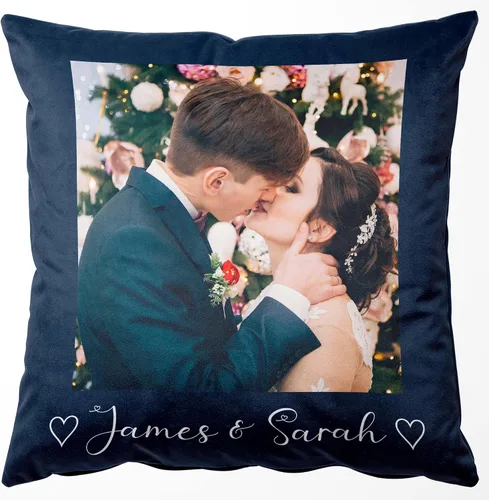 Miniatura 16 de Easycosy Funda de almohada de terciopelo personalizada, 12 x 12 pulgadas, foto y texto personalizados, dos lados, regalo del día del padre