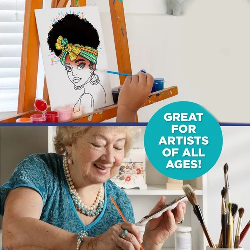 Miniatura 5 de Pre dibujado para pintar para adultos, paquete de 10 unidades de 8 x 10 pulgadas sin marco, sorbo y lienzo de pintura, lienzo dibujado para pintar