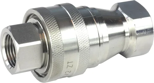 Miniatura 2 de HFS (R) 1/2" hembra NPT acoplador de desconexión rápida conjunto hidráulico 304 acero inoxidable
