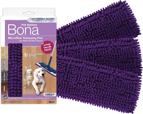 Miniatura 10 de Bona El paquete de 3 almohadillas de microfibra incluye almohadilla de limpieza para polvo, limpieza y limpieza profunda, para suelos de madera dura