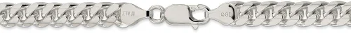 Miniatura 3 de Pulsera cubana de plata de ley 925 de 0.256in con eslabones abovedados