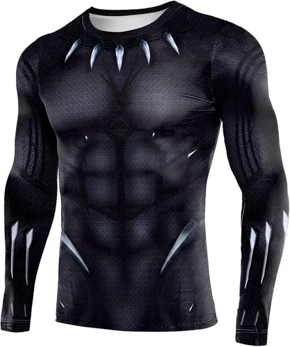 Miniatura 2 de Dimplier Camiseta de compresión para hombre, camiseta deportiva de manga larga para entrenamiento atlético
