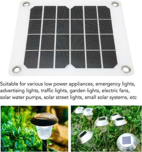 Miniatura 2 de Kit de panel solar, cargador de energía monocristalino de 20 vatios y 5 voltios, panel solar portátil USB, ahorro de energía, para estación