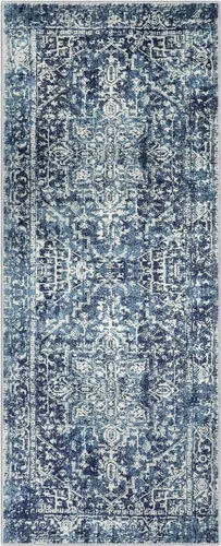 Miniatura 7 de Morebes Alfombra de pasillo de baño lavable de 2x5 pies, alfombra de pasillo vintage con medallón para cocina, alfombra de suelo suave de pelo bajo