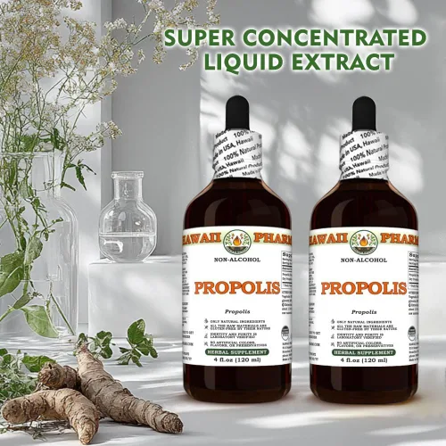 Miniatura 9 de Glicerita de propóleo, fabricado en Hawaii, totalmente natural, vegano, probado en laboratorio, extracto líquido sin alcohol - 4 onzas líquidas