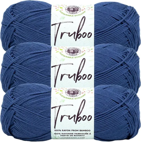 Miniatura 64 de (1 Madeja) Lion Brand Yarn Truboo Yarn, Aguamarina