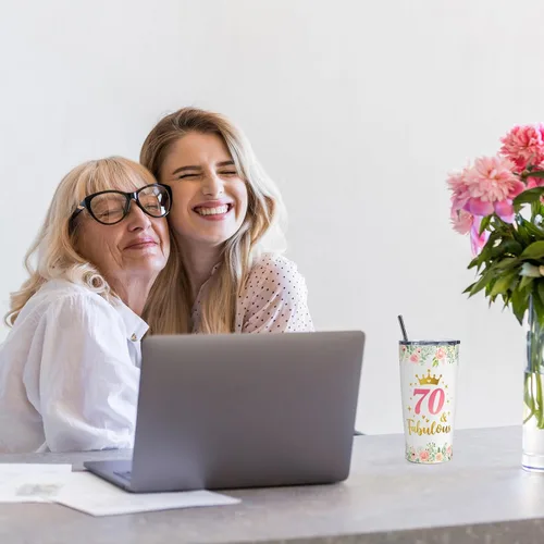 Miniatura 2 de Regalos de cumpleaños número 70 para mujeres, regalos para mujeres de 70 años, regalo de cumpleaños de 1956, regalos de decoración de 70 cumpleaños
