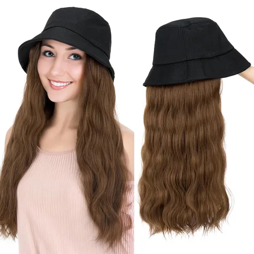 Miniatura 43 de SEGO Gorra de béisbol con extensiones de cabello para mujer, resistente al calor, sintético, 6 pulgadas, ajustable, corta, recta, peluca de repuesto