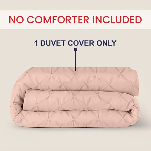 Miniatura 25 de Kotton Culture 1 Pc Twin/Twin XL Size Pinch Pleated - Pintuck Duvet Cover Only - 100% Egyptian Cotton Sateen -1000 TC Luxury Comforter Cover-Zipper