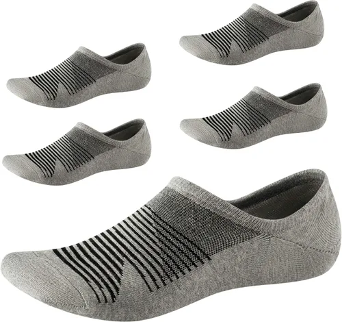 Calcetines invisibles para hombre y mujer, corte bajo con agarre antideslizante, calcetines invisibles para zapatos Oxford, talla 7-12, 5 pares