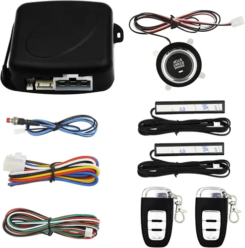 Miniatura 5 de Sistema de entrada pasiva sin llave para coches universales DC12V, botón de arranque del motor PKE, kit de arranque/parada de vehículos, cerradura