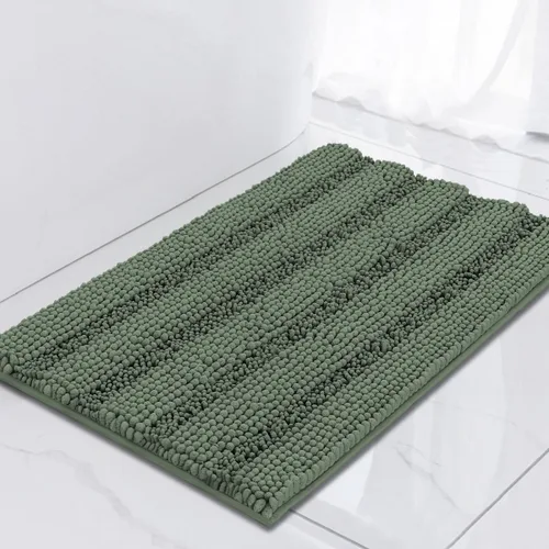 Miniatura 110 de Turquoize Alfombras de Baño de Chenilla Peludas Alfombra de Baño Antideslizante Gruesas Alfombras Peludas para Baño Chenilla Juego de Alfombra
