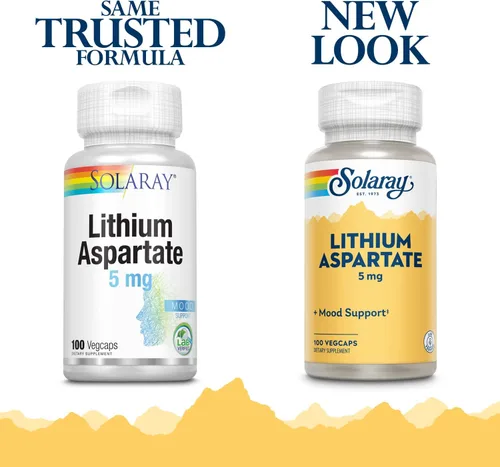 Miniatura 2 de SOLARAY Suplemento de aspartato de litio de 5 mg para hombres y mujeres – Apoyo diario de minerales traza – Cápsulas de suplemento de litio de dosis