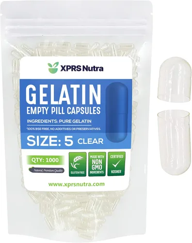 Miniatura 20 de XPRS Nutra Cápsulas vacías de tamaño 5 – 100 cápsulas de gelatina vacías muy pequeñas – Pastillas de relleno de cápsulas de bricolaje – Cápsulas
