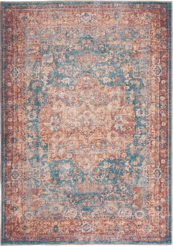 Miniatura 152 de GLN Rugs Traditional Collection - Alfombra de felpilla lavable a máquina, tradicional lavable, antideslizante, alfombra de felpilla de pelo corto