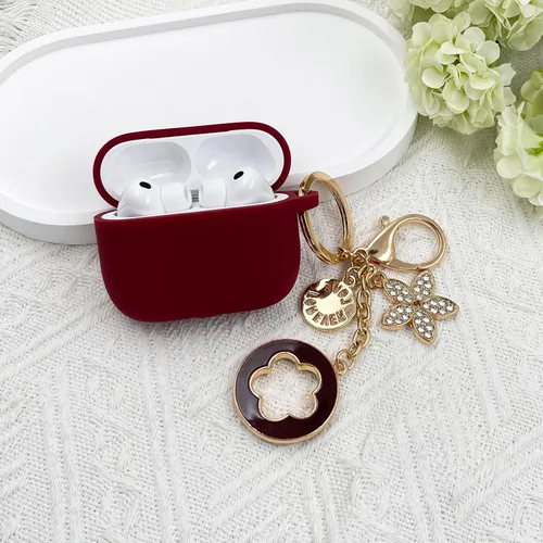 Miniatura 7 de KOUJAON Funda compatible con AirPods Pro 3 2025 con kit limpiador de llavero brillante, funda de silicona para auriculares inalámbricos AirPods Pro