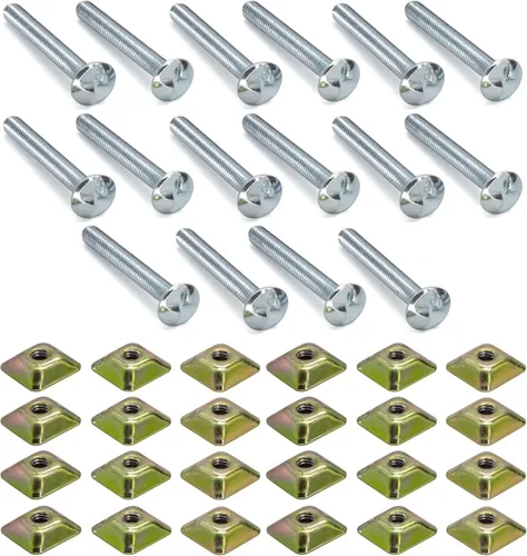 Miniatura 9 de Kit de montaje de poste antirrobo de 8 piezas para poste de canal U, pernos y tuercas de montaje de poste de señal, perno de 2.5 pulgadas