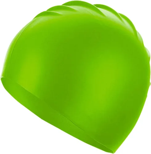 Miniatura 9 de Uttpll Gorro de natación de silicona impermeable, cómodo gorro de baño, gorro de natación para mujeres y hombres, gorra de baño impermeable Blanco