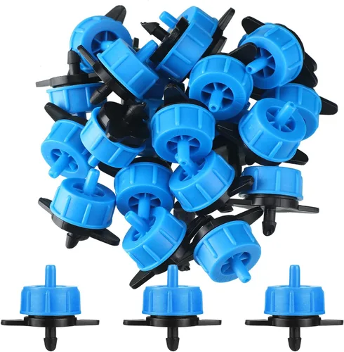 Miniatura 9 de Didaey 50 piezas de emisores de riego por goteo de 1 GPH, tubería de agua, tubo de riego de compensación de presión, sistema de emisores de goteo